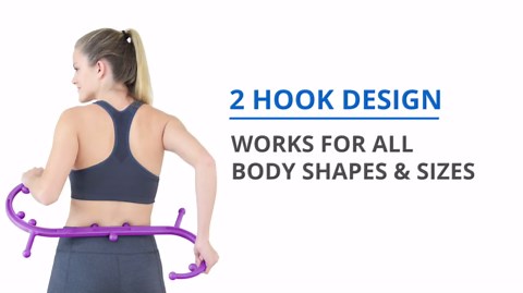 Body Back Buddy Classic Handheld Manual Massage Cane USA Made-Full Body Pressure & Trigger point massage tool for Deep Tissue Pain Relief -Dual Massage Hooks for Back, Shoulder, Neck (2.0 Black)