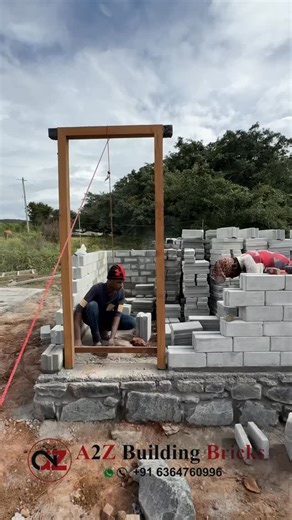 A2Z BRICKS | Cement solid interlocking bricks door frame fitting #cement #construction #solid #interlocks #house #brick #interlocking #ash... | Instagram
