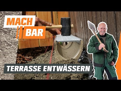 Draining a terrace – laying a drainage channel | OBI