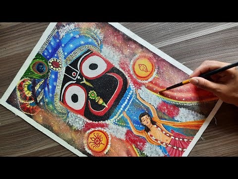 Rath Yatra Drawing | Lord Jagannath Painting with Acrylic Colors