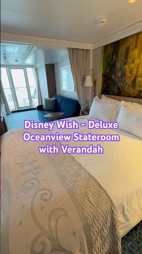 Disney Wish - room tour 8134 - Deluxe Oceanview Stateroom with Verandah #disneycruise #disneywish
