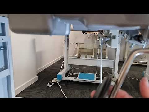 How to adjust your knee lever on an industrial sewing machine.