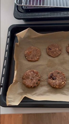 Almond flour & oat flour cookies, with mixed dried fruits and chocolate