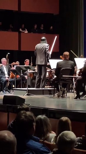 60K views · 103 reactions | Our own associate conductor, Thomas Wilson, briefly crossed over to the dark side during the encore to perform fan favorite, Cantina Band. It was a fun-filled program of fantastic live music and we are happy to all of those attended who made it a night full of laughter and joy! . . #starwars #darthvader #conductor #philharmonic #csphil #orchestra #symphony #funny #darkside #cantinaband #lightsaber #livemusic #concert | Colorado Springs Philharmonic | Facebook