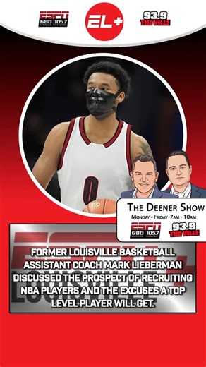 22 reactions | Former Louisville Basketball Coach on Recruiting NBA Players in NCAA College Sports #espn #reels ESPN Louisville + NBA PROSPECTS AND HANNIBAL LECTER | Coach Mark Lieberman joined Drew Deener on The Deener Show discussed the new trend basketball coaches like Scott Drew of Baylor are using to recruit NBA players to the college game. Listen to the The Deener Show  (Monday through Friday 7am to 10am) on ESPN 680/105.7, 93.9 The Ville, and the ESPN Louisville app! PODCAST: https://podc