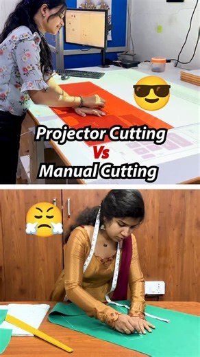 Cut faster. Work smarter. Earn more. 🚀 Manual cutting ❌ Projector cutting ✅ 📞 Call us @ 8448638639 and take the first step toward smarter tailoring ✂️✨🚀 . . . . . . Projector cutting vs Manual cutting — see the difference. This video shows how projector cutting helps tailors cut patterns directly on fabric with speed and precision. No paper patterns, no manual marking, and no time wasted. Compared to manual cutting, projector cutting saves time, reduces effort, and ensures perfect accuracy. I