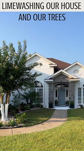 Greg Navage | Limewashing our house and installing new landscaping. #limewash #limewashpaint #housepainting #landscaping #landscapeinspiration... | Instagram