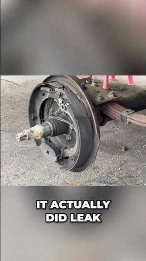 Fixing Leaking Rear Axle Grease Seals: Brake Repair Guide #shorts