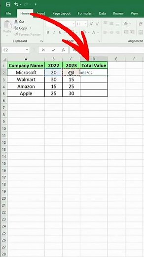How to Multiply Two Values in Excel Easily (2025 Tutorial) #spreadsheetmagic #shorts