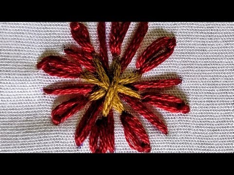 Red flower 🌹 pattern 🪡🧵🧶