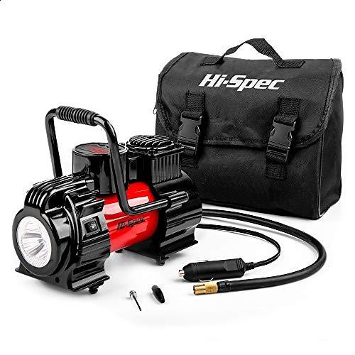 Hi-Spec 12V Portable Air Compressor Pump 120 PSI Max Pressure
