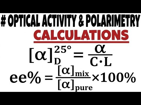 Optical Activity and Polarimetry Calculations | Stereochemistry