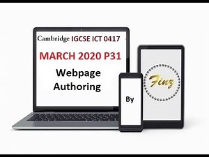 IGCSE ICT (0417) March 2020 P3 Webpage