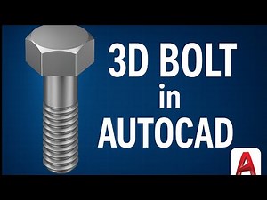 how to make 3d anchor bolt in Autocad