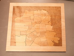 Wooden Neighborhood Map
