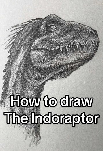 How to draw The Indoraptor! Who should I draw next? #art #artistsoftiktok #indoraptor #jurassicworld #jurassicpark #indominusrex #drawing #tutorials how to draw indoraptor jurassic world art drawing tutorial