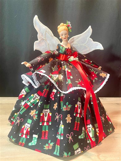 Victorian Inspired Christmas Angel Tree Topper in Whimsical Nutcracker Theme - Etsy