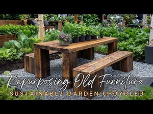 🌿📺 Repurposing Old Furniture for Modern Garden Aesthetic: Sustainable Garden Upcycled Wonders
