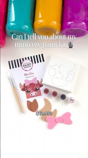 Easy paint party kits for everyone! Learn to paint a highland cow 🎨