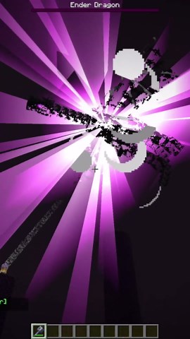 Killing the ender dragon in ONE hit with the new Mace!