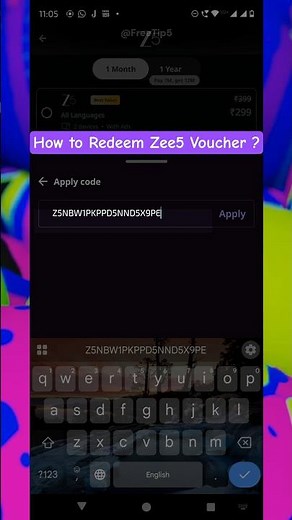 How to Redeem Zee5 Subscription Prepaid Voucher ? #2025 #shorts #zee5