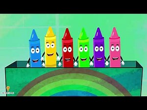 10 Crayons Jumping on the Bed | Learn Colors with Crayons | Fun Crayon Color Compilation for Kids