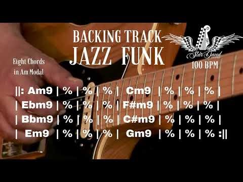 Backing Track Jazz Funk Eight Chords in Am Modal