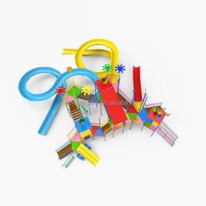 Commercial Outdoor Aqua Park Equipment Large Water Pool Slide Combination