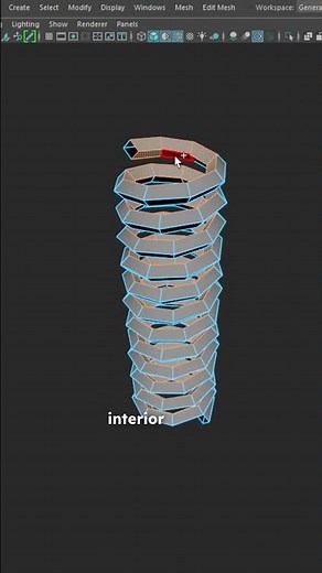 Model a Clean Screw in Seconds | Maya Tip #mayatutorial #modelingtips #shorts