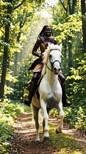 a woman smiling on top of a moving horse #horseriding