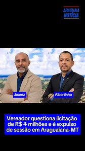 Uma sessão solene da Câmara Municipal de Araguaiana, realizada na noite de segunda-feira (23), terminou em confusão e constrangimento após o vereador Alberto Ribeiro da Costa, conhecido como Albertinho (PP), ser expulso do plenário por ordem do presidente da Casa, Juarez Gomes (PSB). O episódio envolveu troca de acusações, intervenção da Polícia Militar e repercussão nas redes sociais. A cerimônia tinha como objetivo homenagear integrantes das forças de segurança e educadores por atuações recent