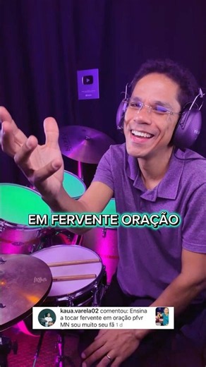 How to play "FERVENTE EM ORÇÃO" on drums step by step 🔥