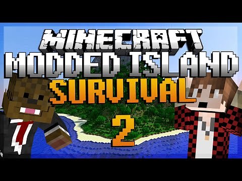 Minecraft Survival Island Mods Ep. 2 "HOW TO USE A CANNON" w/ BajanCanadian! | JeromeASF
