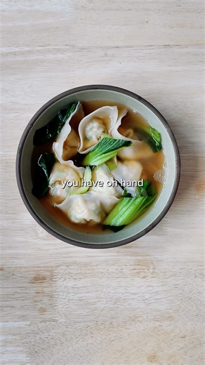 Shrimp and corn wontons with ingredients from @freshdirect