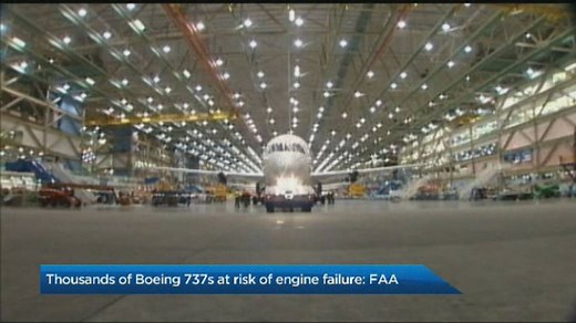 FAA warns thousands of Boeing 737 planes at risk of engine failure