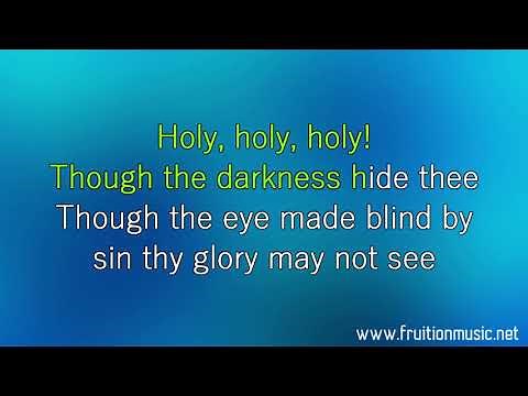 Holy Holy Holy (Hymn) [C] [Instrumental w/ Lyrics]