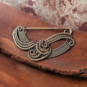 Shawl or Kilt Pin Made From Pure Copper Wire - Etsy