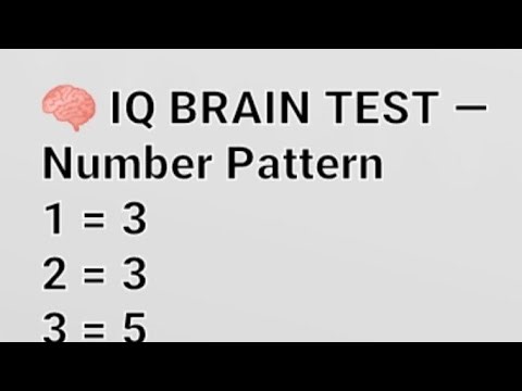 IQ BRAIN TEST 🧠🥸 Number Pattern 😁