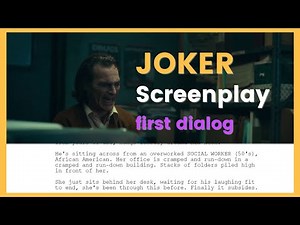 Joker opening dialog + screenplay