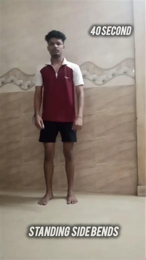 Standing Side Bends – 40 second #gym #homeworkout #exercise #sanskardhorlekar