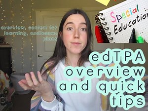 SPECIAL EDUCATION edTPA TIPS!! Context for learning, lesson plans, and more!