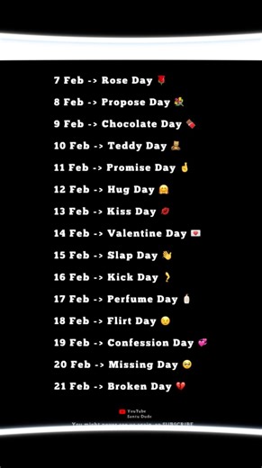 February All Special Days 💖✨ | Valentine Week Full List