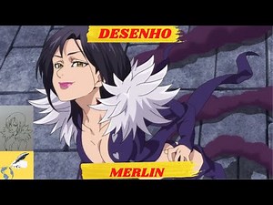[COMO DESENHAR] A MERLIN DO NANATSU NO TAIZAI DE FORMA SIMPLES E FÁCIL (PASSO A PASSO) RÁPIDO