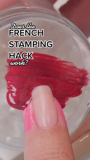 Testing the “Fast French” stamping trend on different types of nails 🤔 #nailcareereducation #nails #nailtrends #nailtutorial #nailtok #diynails