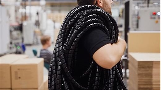 ECO Safe-Spirale Hydraulik Schlauchschutz-spirale Ø 40 mm - Schutz für Hydraulikschläuche, Kabelschlauch und Kabel, UV-beständig, Abriebfest und flexibel Kabelspirale, schwarz, 3m Länge