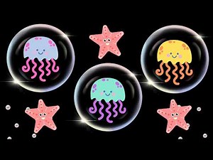 Jolly Jellyfish Baby Sensory Video with high contrast and visual stimulation calm music