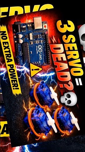 Why Arduino Resets with 3 Servos? 🤯”