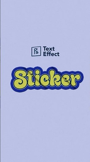 Create Sticker Text Effect in Photoshop #learngraphicdesigning