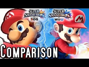 Super Smash Bros WII U vs 3DS - COMPARISON Side by Side