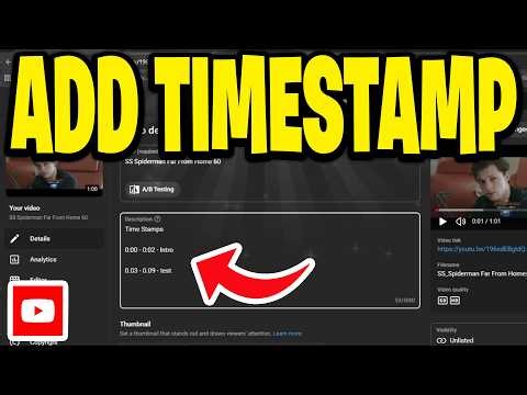 How To Add Timestamp In Youtube Video